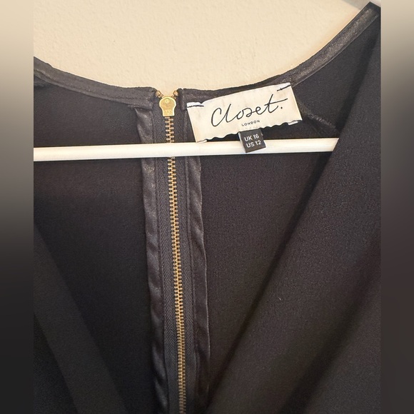 Closet London US 12 Black wrap Women's Dress - Picture 4 of 11